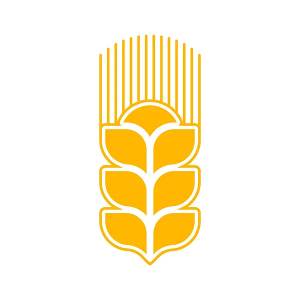 Logotipo de trigo abstrato. Sinal de emblema agrícola isolado — Vetor de Stock