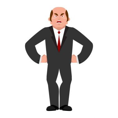 Kızgın bir iş adamı. Agresif patron. Kötü Yöneticisi izole
