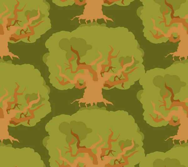 Дубовий ліс безшовний візерунок. велика стара текстура дерева — стоковий вектор