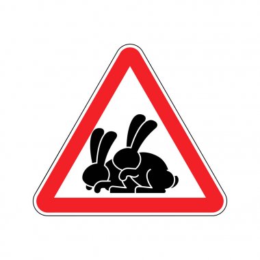 Dikkat tavşan seks. Dikkat bunny tavşan ilişki. Kırmızı triang