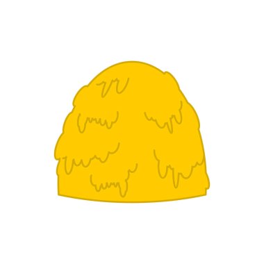 İzole saman yığını. Samanlıkta beyaz arka plan üzerinde. Tarım