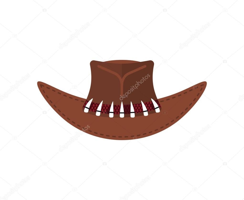 Australian Crocodile Hunter Cap. Cowboy brown hat isolated