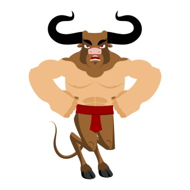 Minotaur antik Yunan efsanevi canavar. Canavar boğa kafa ile
