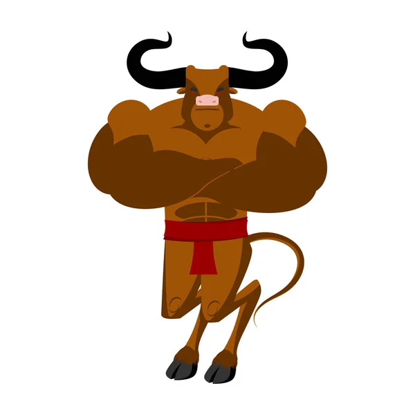 古代のギリシャ神話のミノタウロスの獣。雄牛の頭部を持つ怪物 — ストックベクタ
