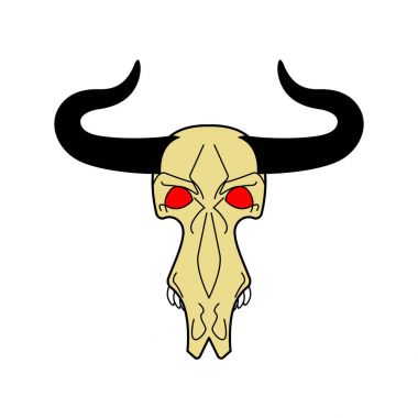 Kafatası inek. iskelet boğa başkanı. Bir çiftlik hayvanı ölümü. Remai