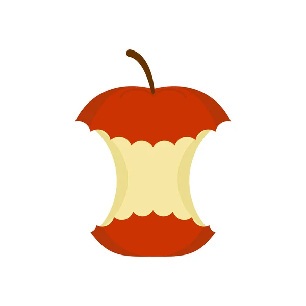 Roter Apfelkern isoliert. Rest von Früchten auf weißem Hintergrund. gar — Stockvektor