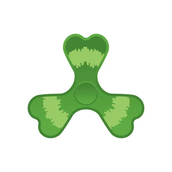 Ірландський spinner конюшина shamrock. Руки іграшку для Ірландії. Зелений гвоздики — стоковий вектор