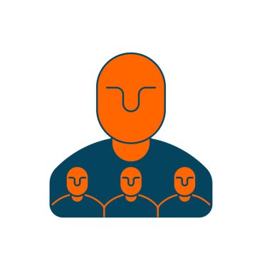 Şirket yapısı simgesi. Personel yönetimi. Patron ve subordina