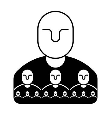 Şirket yapısı simgesi. Personel yönetimi. Patron ve subordina