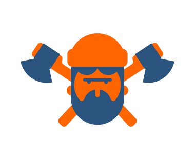 Oduncu logosunu görmeniz gerekir. Oduncu işareti. Keresteci sembolü. Feller ile 