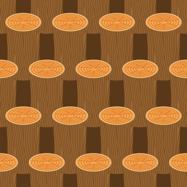 günlük seamless modeli. Ahşap kütük arka plan. Woodpile Ornamen