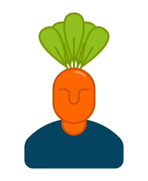 Office grönsaker trädgården. Chefen för morötter. Vegetabiliska Departme — Stock vektor