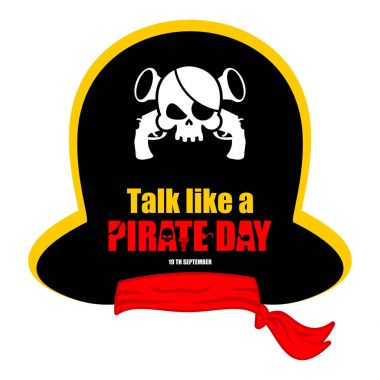 Uluslararası Talk bir korsan günü gibi. Korsanlar kap. Kemikler ve sku