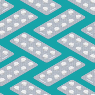 Tablet Blister seamless modeli. tıbbi hap arka plan. Doktor