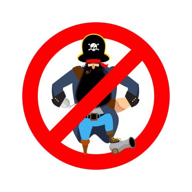 Korsan durdurmak. Kırmızı yasaklayan işareti rover. Ban muhaliflerden