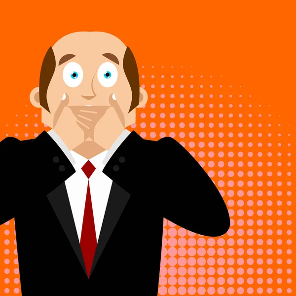 OMG patron Facepalm Pop art. Oh benim Tanrı işadamı sinirli.