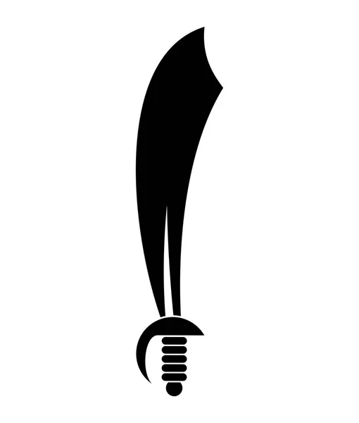 Pirate saber icon. filibuster sword. Vector illustration — Stock Vector