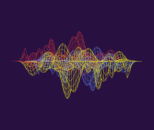 イコライザーが分離されました。抽象的な音楽グラフ。ベクトル図 — ストックベクタ