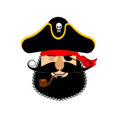 Korsan Emoji kafa uyuyor. Muhaliflerden uykuda duygu yüz. Bucc