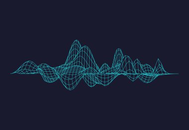 İzole ekolayzer. Soyut müzik grafik. Vektör çizim