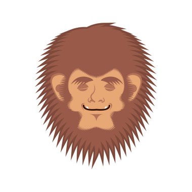 Bigfoot uykuda duygu yüz. Yeti Emoji uyuyor. İğrenç sno