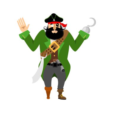 Korsan teslim oldu. muhaliflerden özür dilerim. korsan suçlu. Vecto