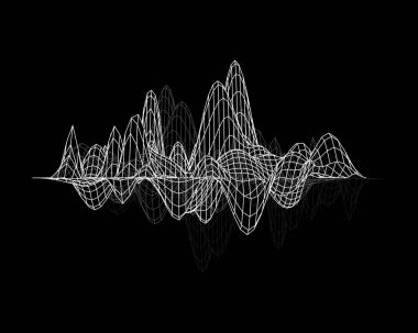 İzole ekolayzer. Soyut müzik grafik. Vektör çizim