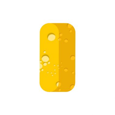 Yazı tipi peynir mektup. Peynirli alfabe sembolü. Süt gıda türü