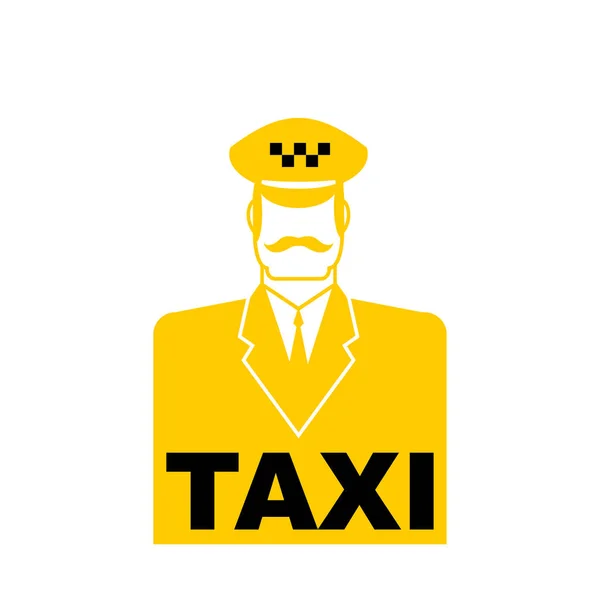 Señal de taxista icono taxista. símbolo del taxista. Ilustración vectorial — Vector de stock