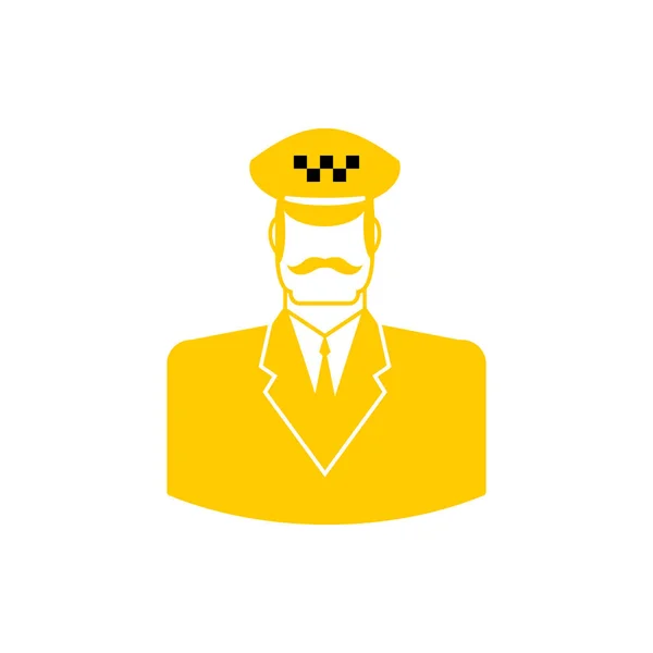 Taxifahrer-Ikone Taxi-Zeichen. Taxifahrer-Symbol. Vektorillustration — Stockvektor