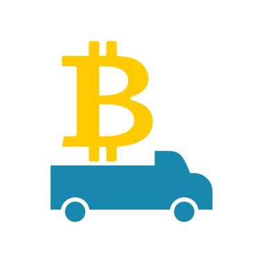 Teslimat bitcoin. Cryptocurrency lojistik. Sanal para. Vect