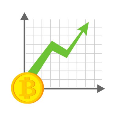 Büyüme bitcoin grafik. Büyüme Cryptocurrency. Sanal para. 