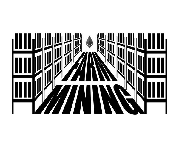 Mining farm. Extraction of Cryptocurrency. Stand gpu. Technology