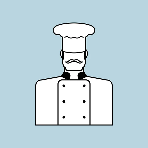 シェフのアイコン。cuisinier 記号。チーフ炊飯器のシンボル。ベクトル illustrat — ストックベクタ