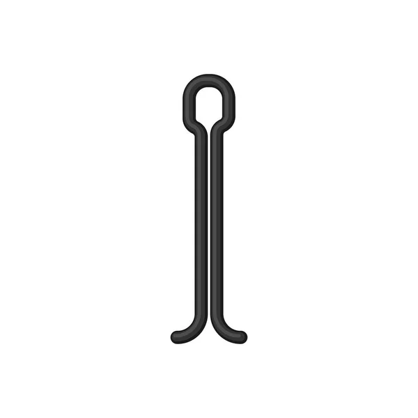 Cotter pin es de metal aislado. para sujetar piezas ligeramente cargadas — Vector de stock