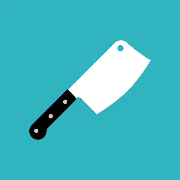 Нож мясника. Большой нож для мяса. Векторная иллюстрация — стоковый вектор