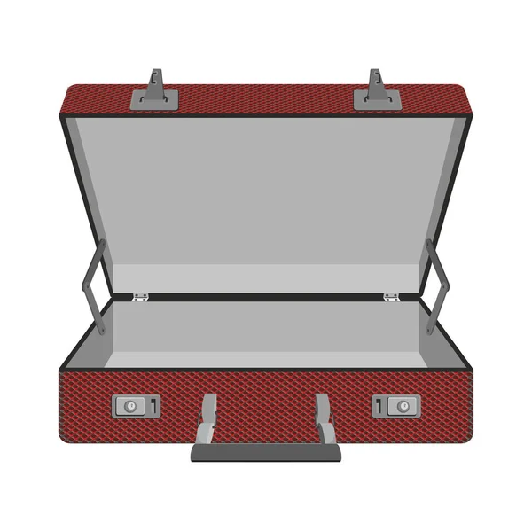 空の空のスーツケース。トラベル ケース。ベクトル図 — ストックベクタ