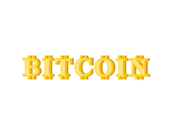 Bitcoin-Schriftzug. Kryptowährungsbrief. Webgeld-Schrift. v — Stockvektor
