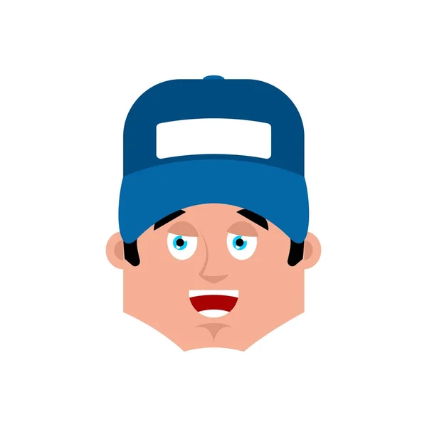 Plumber Happy emotion avatar. fitter merry emoji face. Vector il