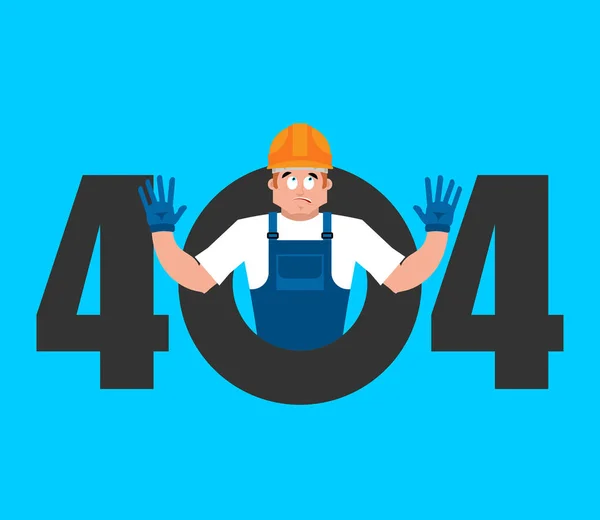 Erro 404 Builder surpresa. Página não encontrada modelo para web site —  Vetores de Stock