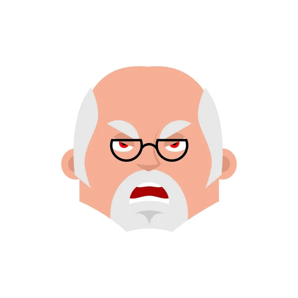 Doctor angry emotion avatar. Physician evil emoji. Vector illust — Stock Vector