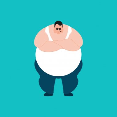 Şişman güçlü serin ciddi. Şişman adam yasaktır puro emoji. Koca adam 