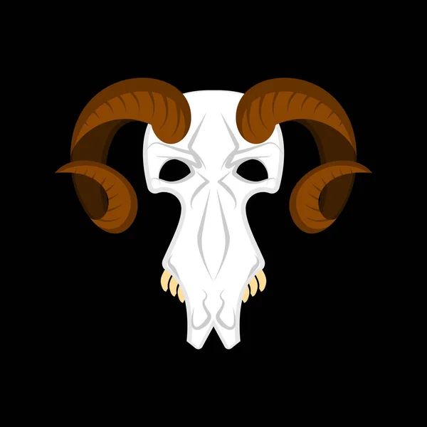 Cráneo de carnero aislado. Religión Totem símbolo animal. Objeto para ingenio — Archivo Imágenes Vectoriales