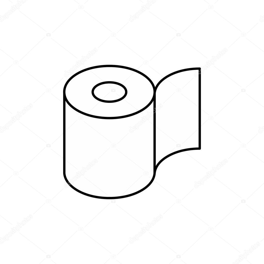 Toilet paper roll icon. Symbol for packing. Vector illustration