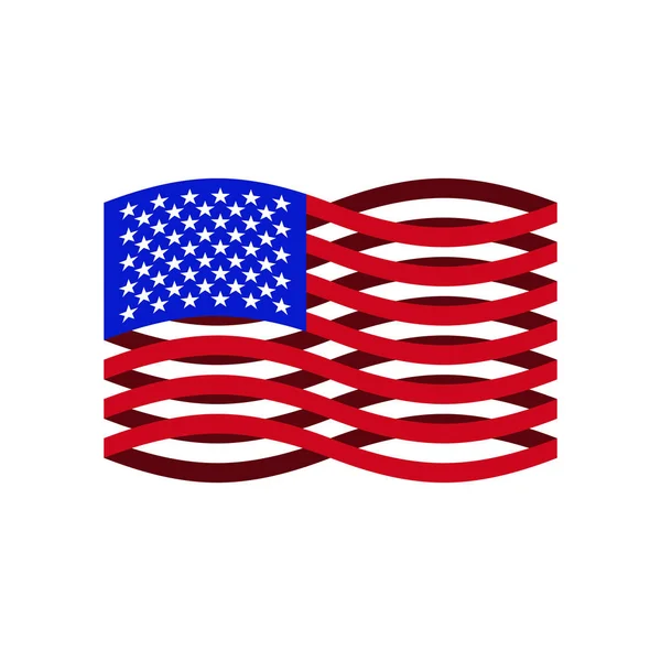 USA vlag lint. Nationale symbool van Amerika. Vectorillustratie — Stockvector