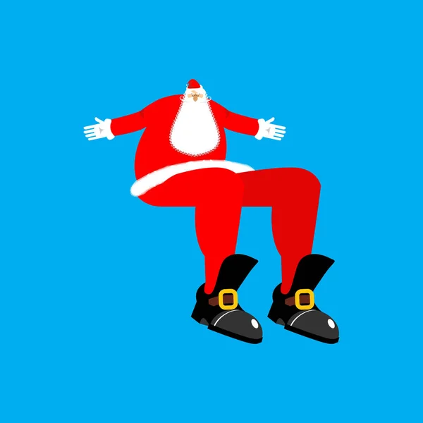 Santa Claus sentado plantilla aislada. Navidad y Año Nuevo Ve — Vector de stock