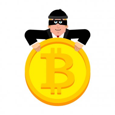 Hacker ve bitcoin. Hırsız ve Kripto para birimi. Sanal Pzt çalmak
