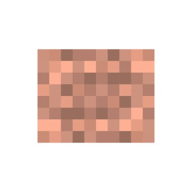 Beyaz arka plan üzerinde izole piksel kare sansür. Vektör illus