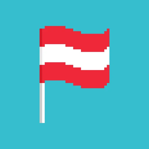 Avusturya piksel bayrak. Pixelated afiş Avusturya. siyasi bit ICO — Stok Vektör