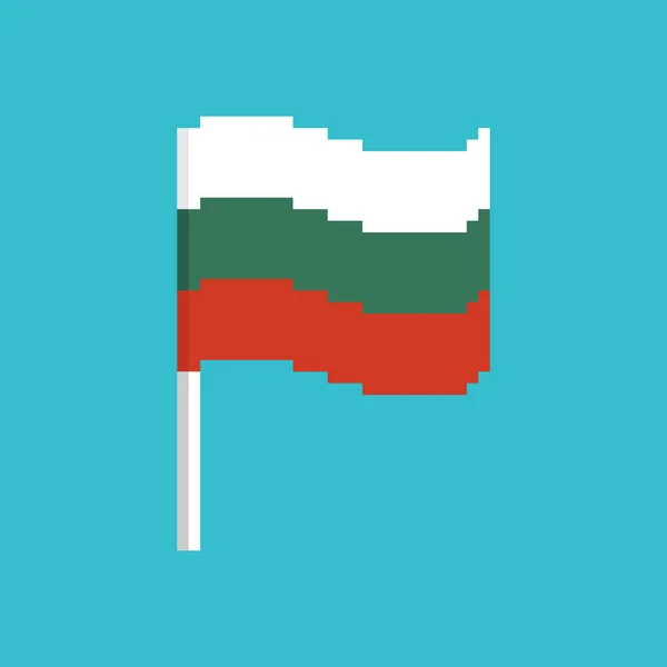 De vlag van Bulgarije Pixel. Korrelig banner Bulgaars. politieke bit ik — Stockvector